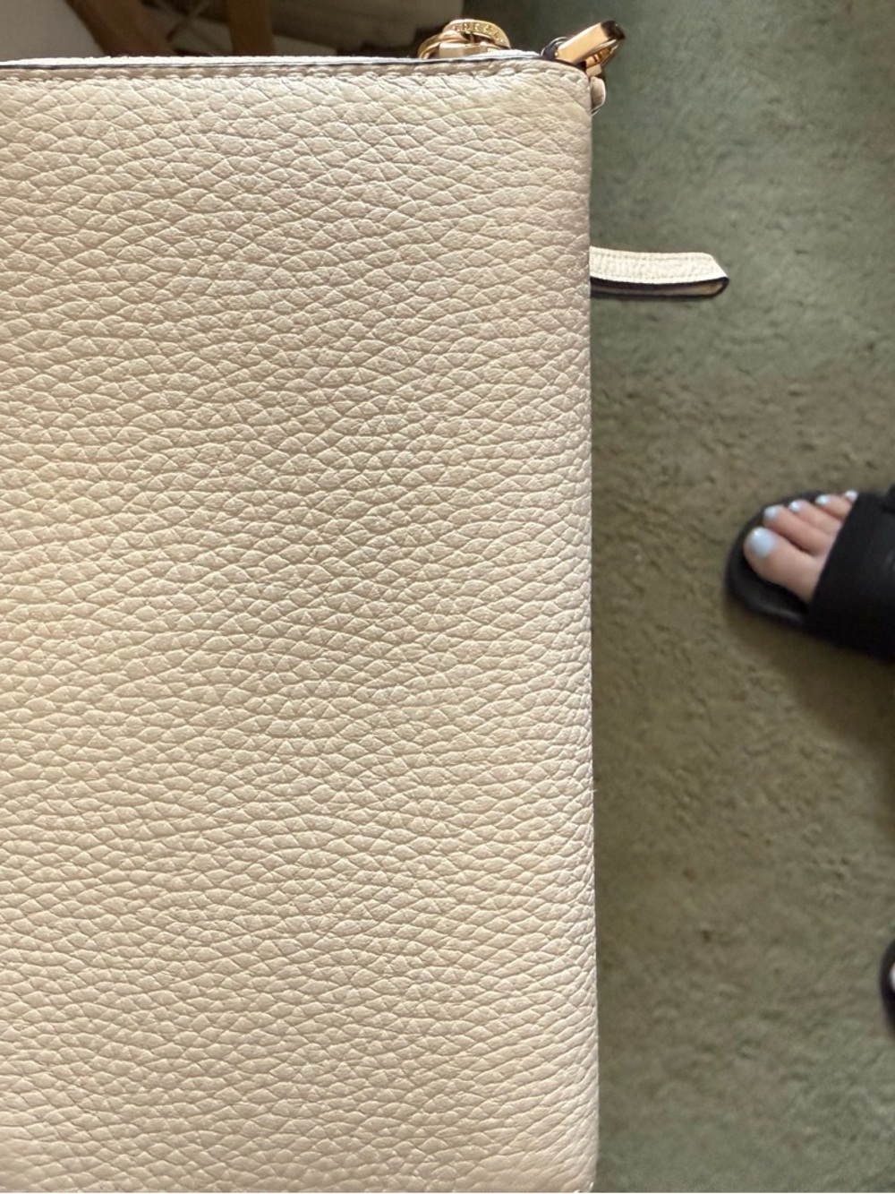 Michael Kors Ivory Pebbled Leather Hobo Shoulder Bag - Picture 8 of 9